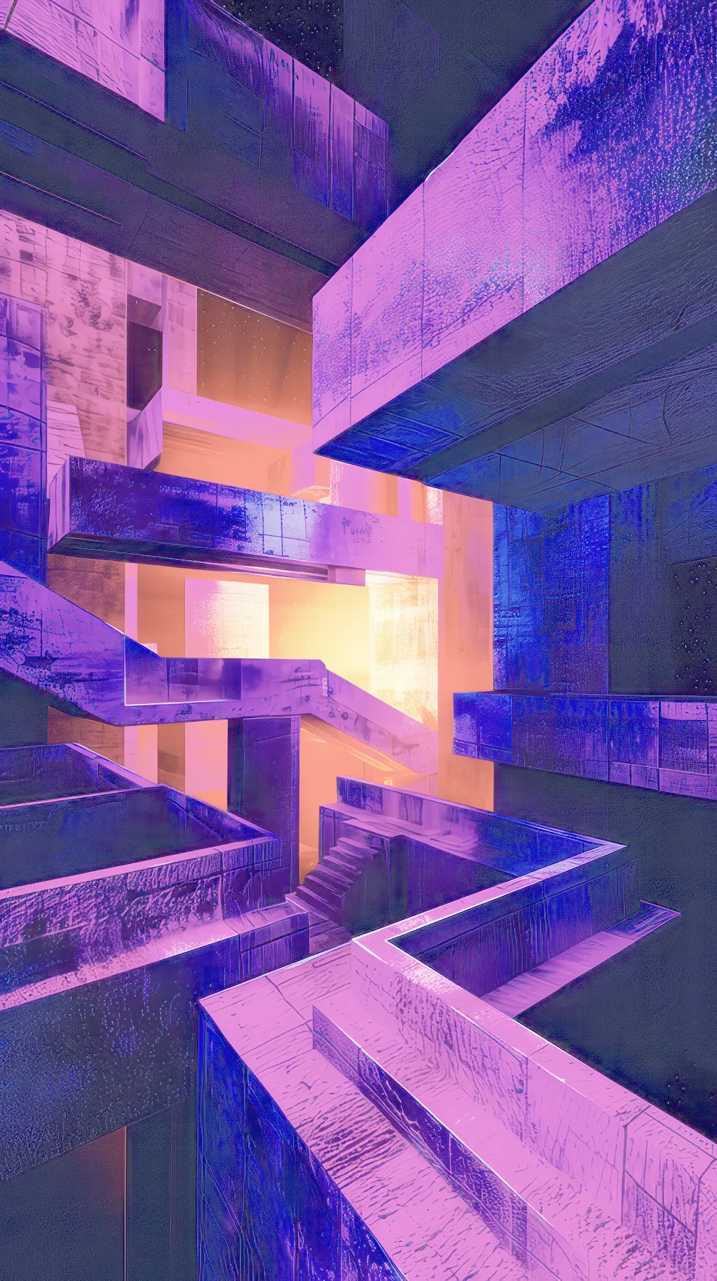 Free Mobile Wallpaper - Piranesi Brutalist colour 1