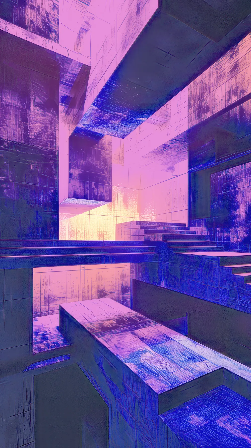 Free Mobile Wallpaper - Piranesi Brutalist colour 10