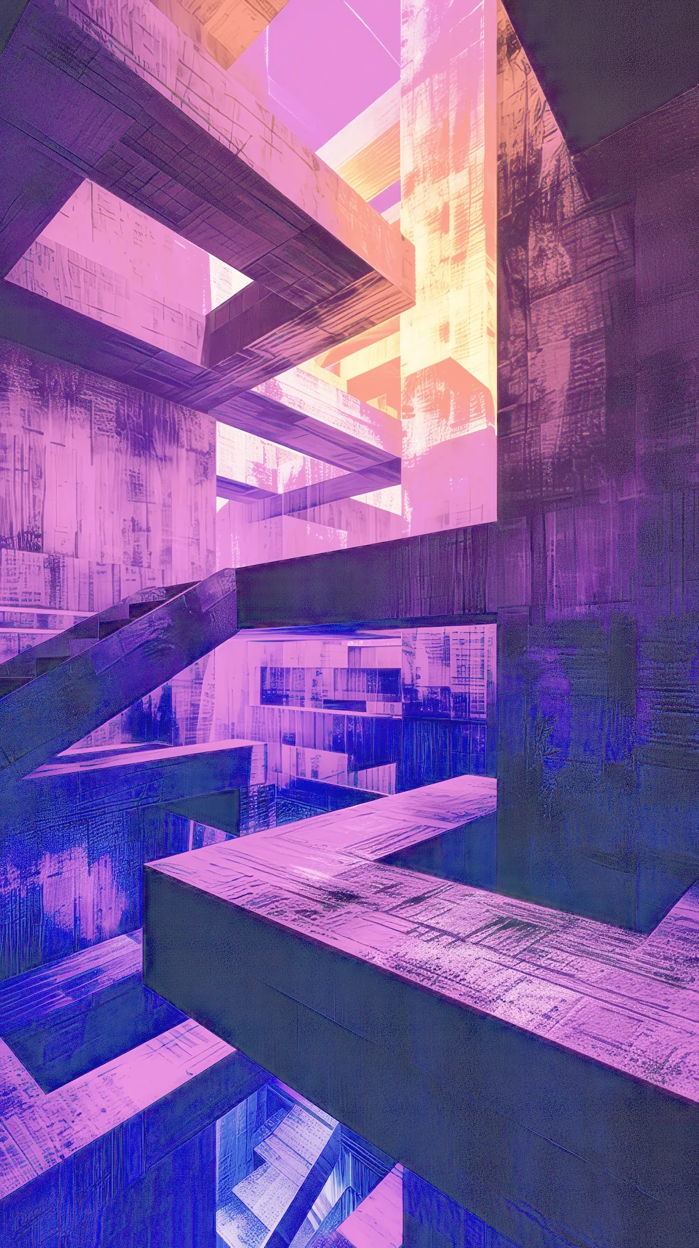 Free Mobile Wallpaper - Piranesi Brutalist colour 12