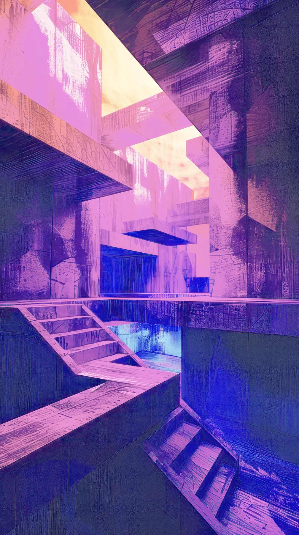 Free Mobile Wallpaper - Piranesi Brutalist colour 15