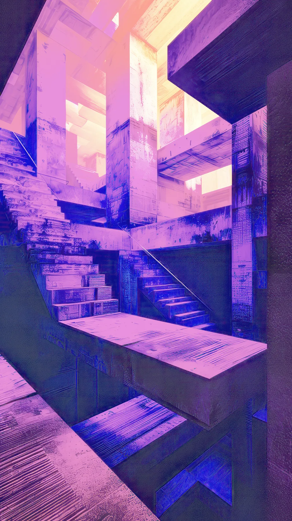 Free Mobile Wallpaper - Piranesi Brutalist colour 20