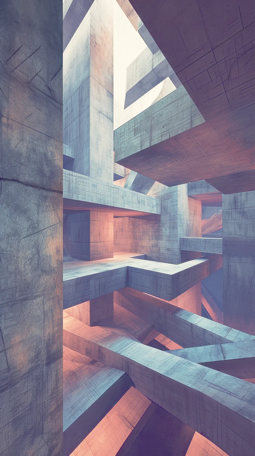 Free Mobile Wallpaper - Piranesi Brutalist colour 22