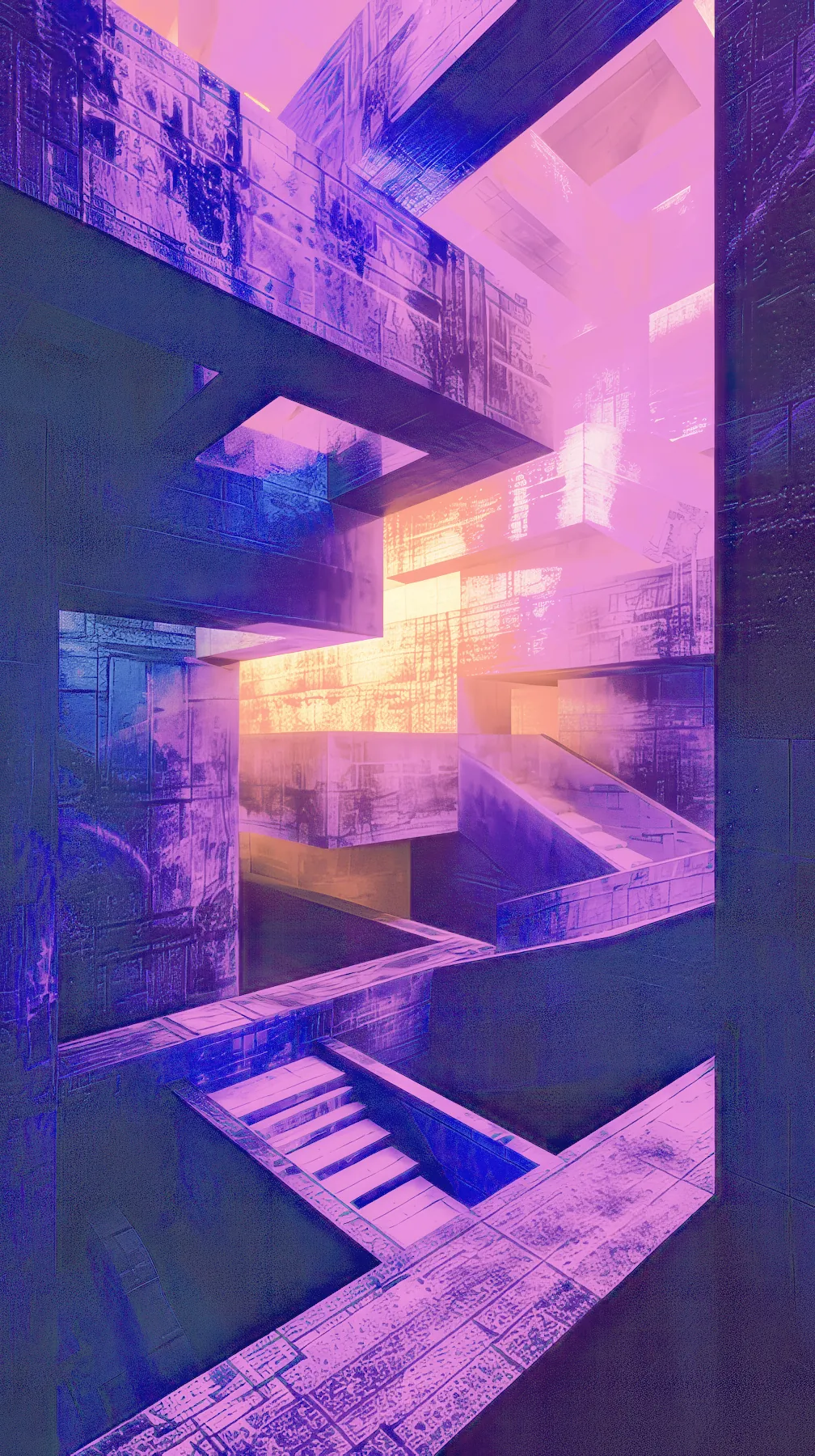 Free Mobile Wallpaper - Piranesi Brutalist colour 23