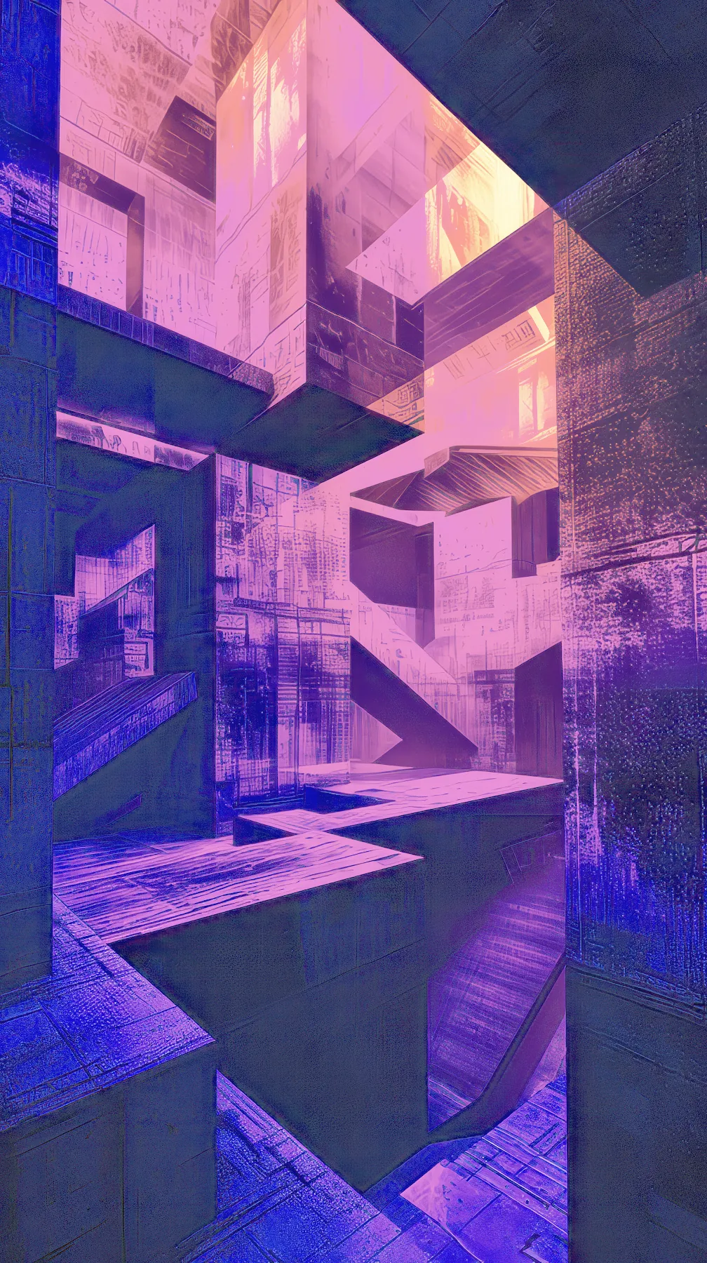 Free Mobile Wallpaper - Piranesi Brutalist colour 25