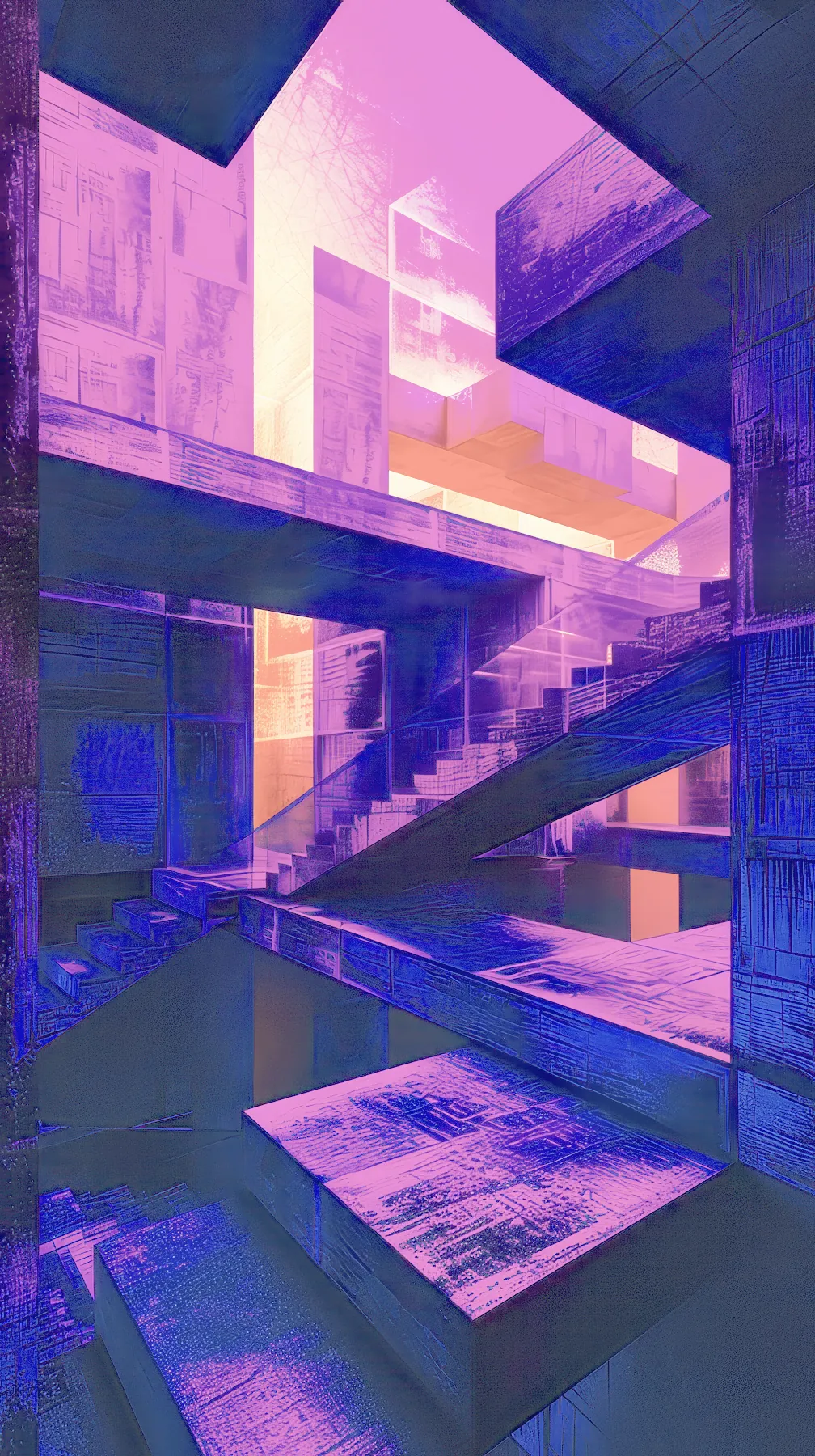 Free Mobile Wallpaper - Piranesi Brutalist colour 5