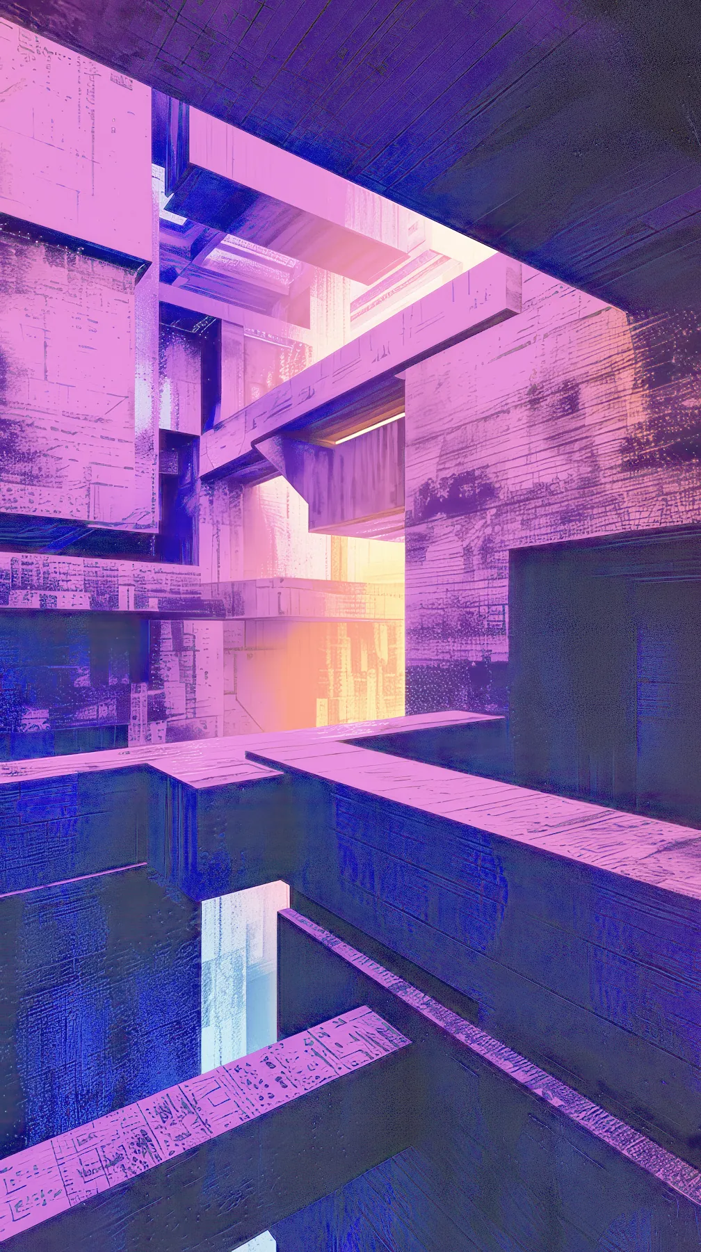 Free Mobile Wallpaper - Piranesi Brutalist colour 7