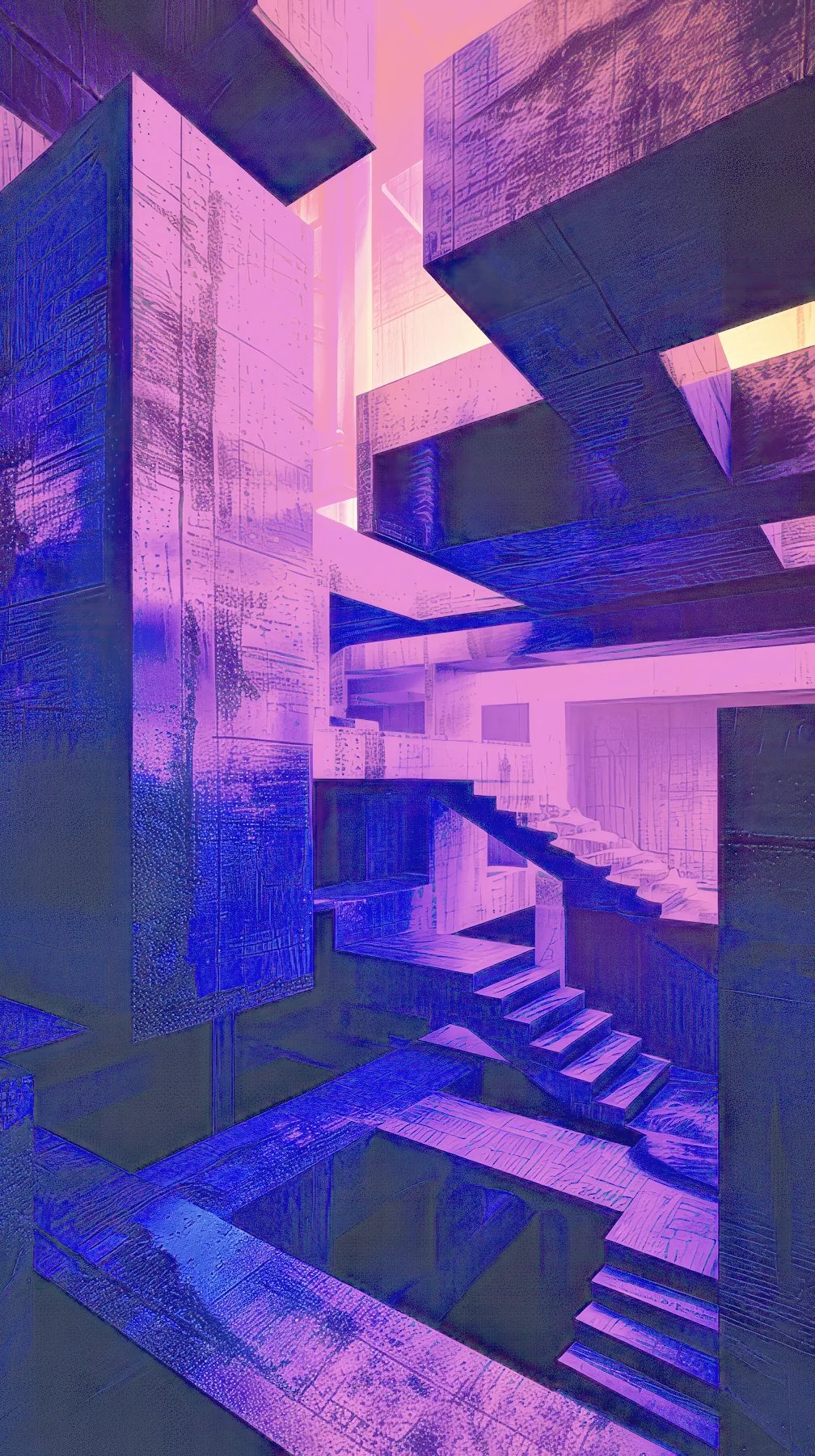 Free Mobile Wallpaper - Piranesi Brutalist colour 8