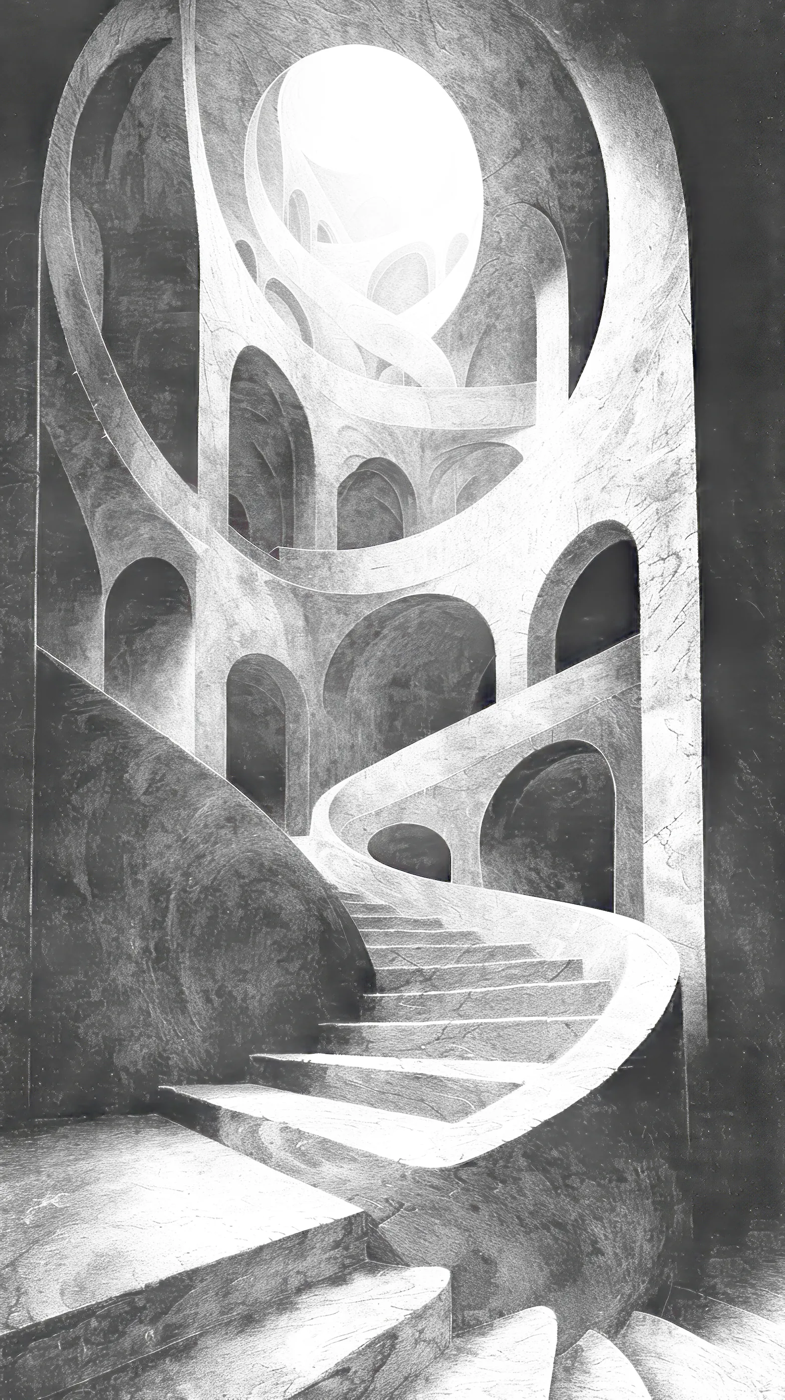 Free Mobile Wallpaper - Piranesi Black and White 11