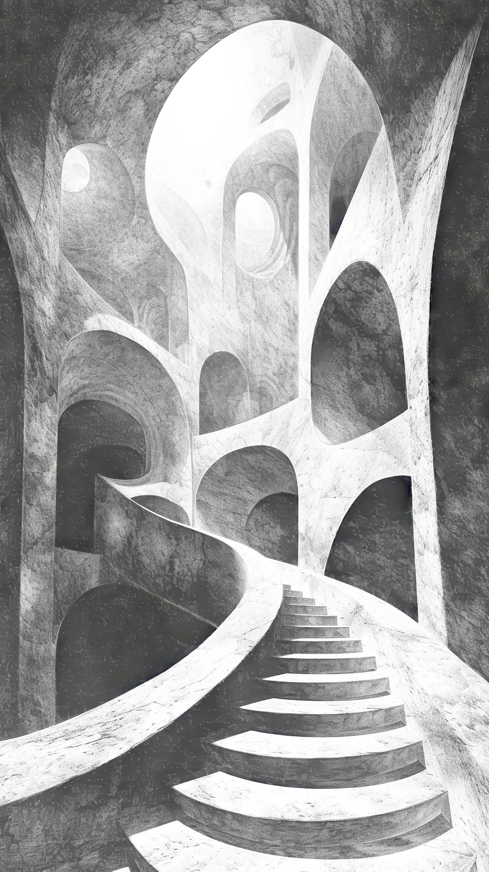 Free Mobile Wallpaper - Piranesi Black and White 26