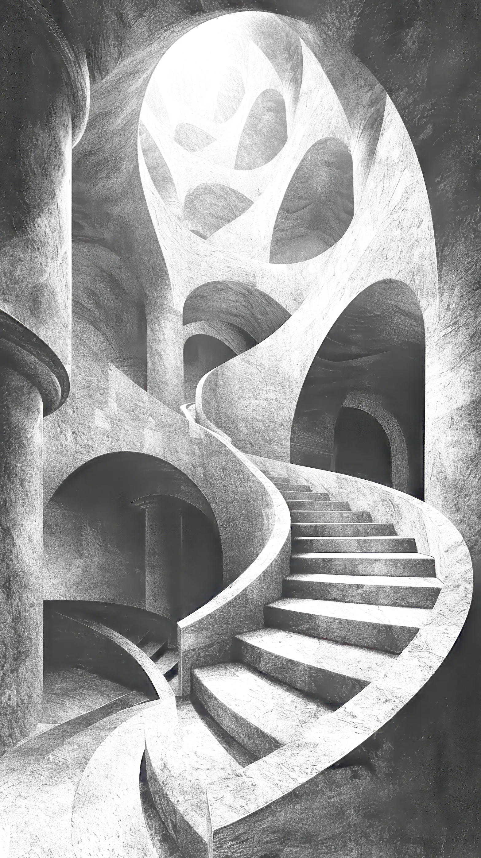 Free Mobile Wallpaper - Piranesi Black and White 32