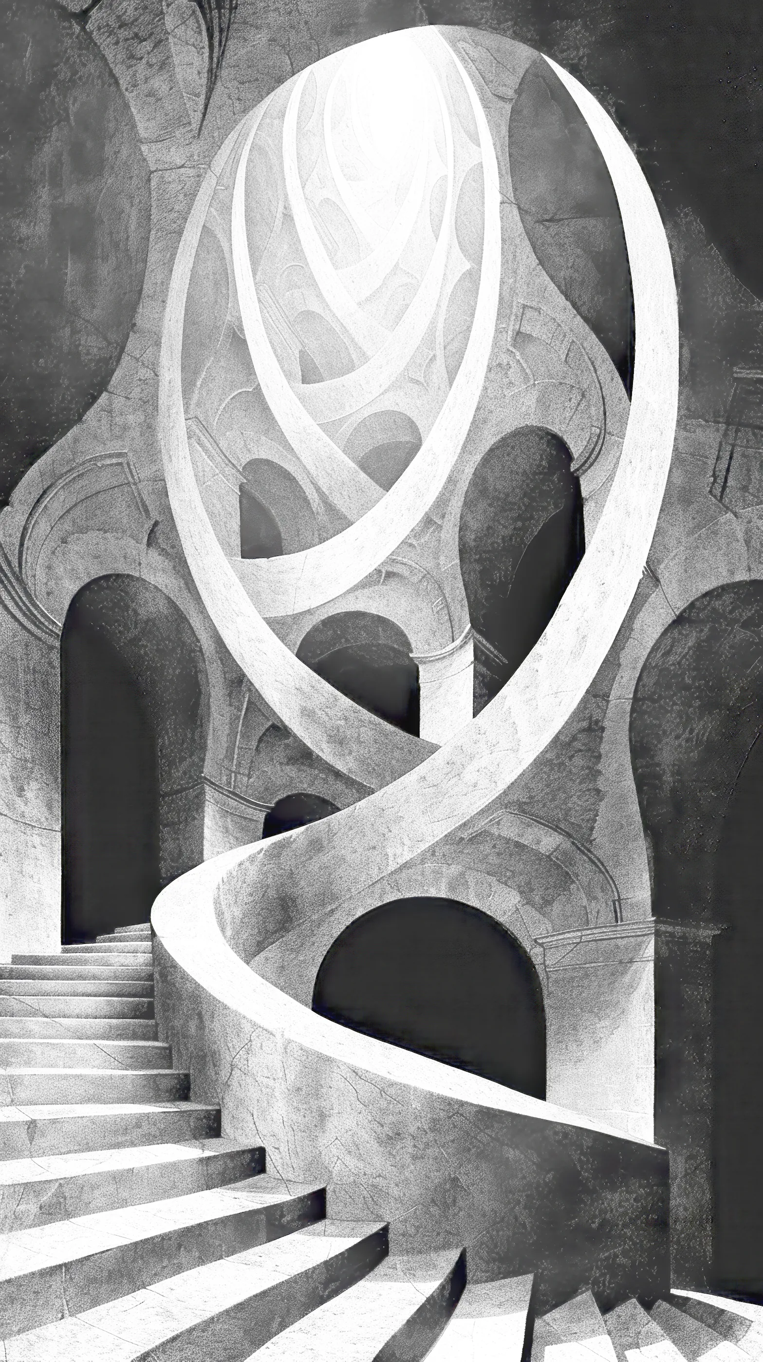 Free Mobile Wallpaper - Piranesi Black and White 33