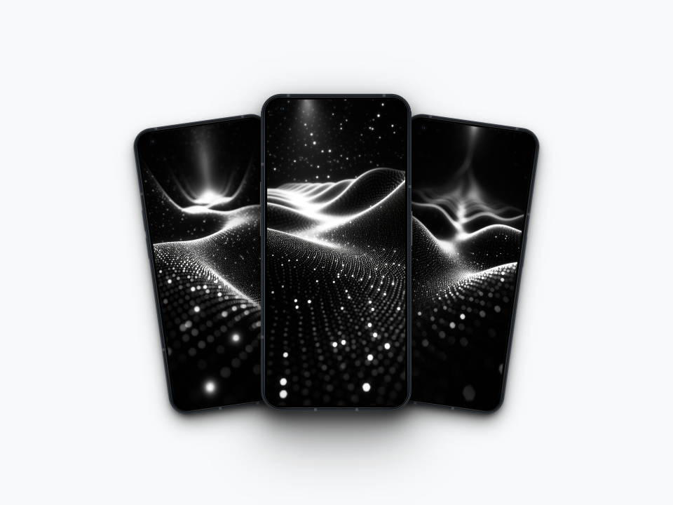 Pulsar lights black&whitefree wallpaper, imaginary dark stars lights