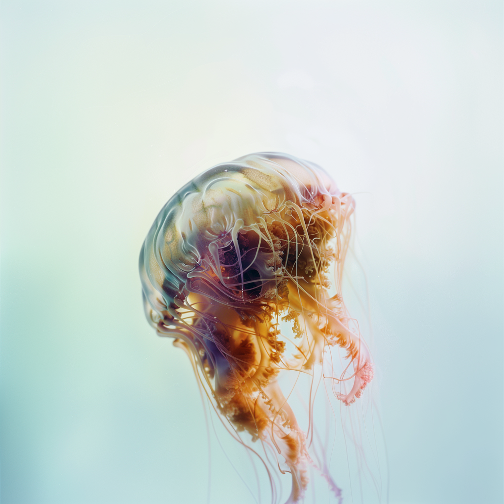 Jellyfish Blue Series 1 - Gen.AI Midjourney v6 Alpha_ Alessandro Piana Bianco © 2024